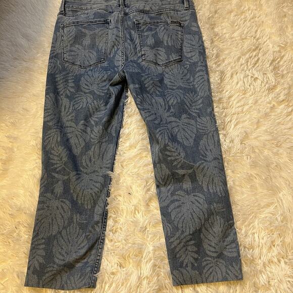 WHBM WHITE HOUSE BLACK MARKET SKINNY JEANS WOMEN'S SIZE 10 SHORT PALM LEAVES - Picture 4 of 4